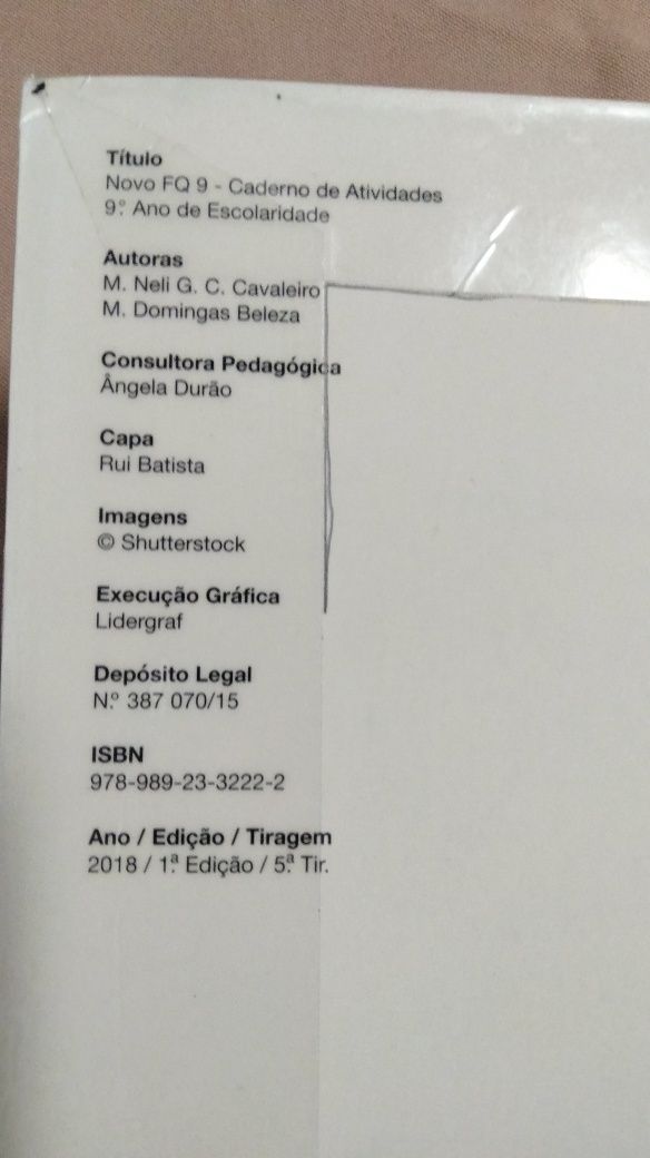 Físico-química 9º caderno de atividades