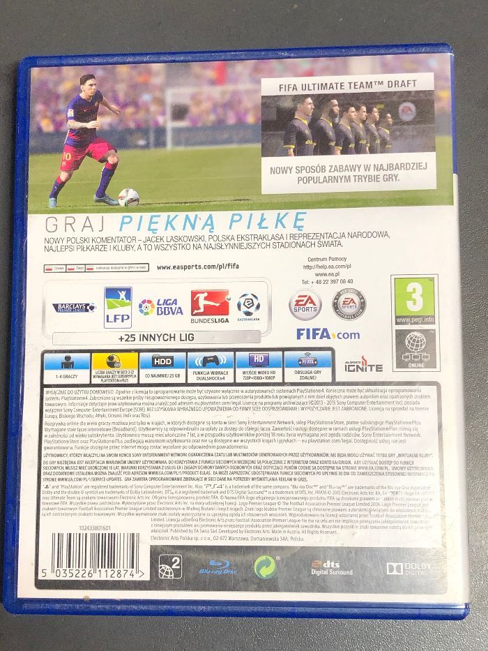 Gra PS4 Fifa 16 Polska wersja PS4