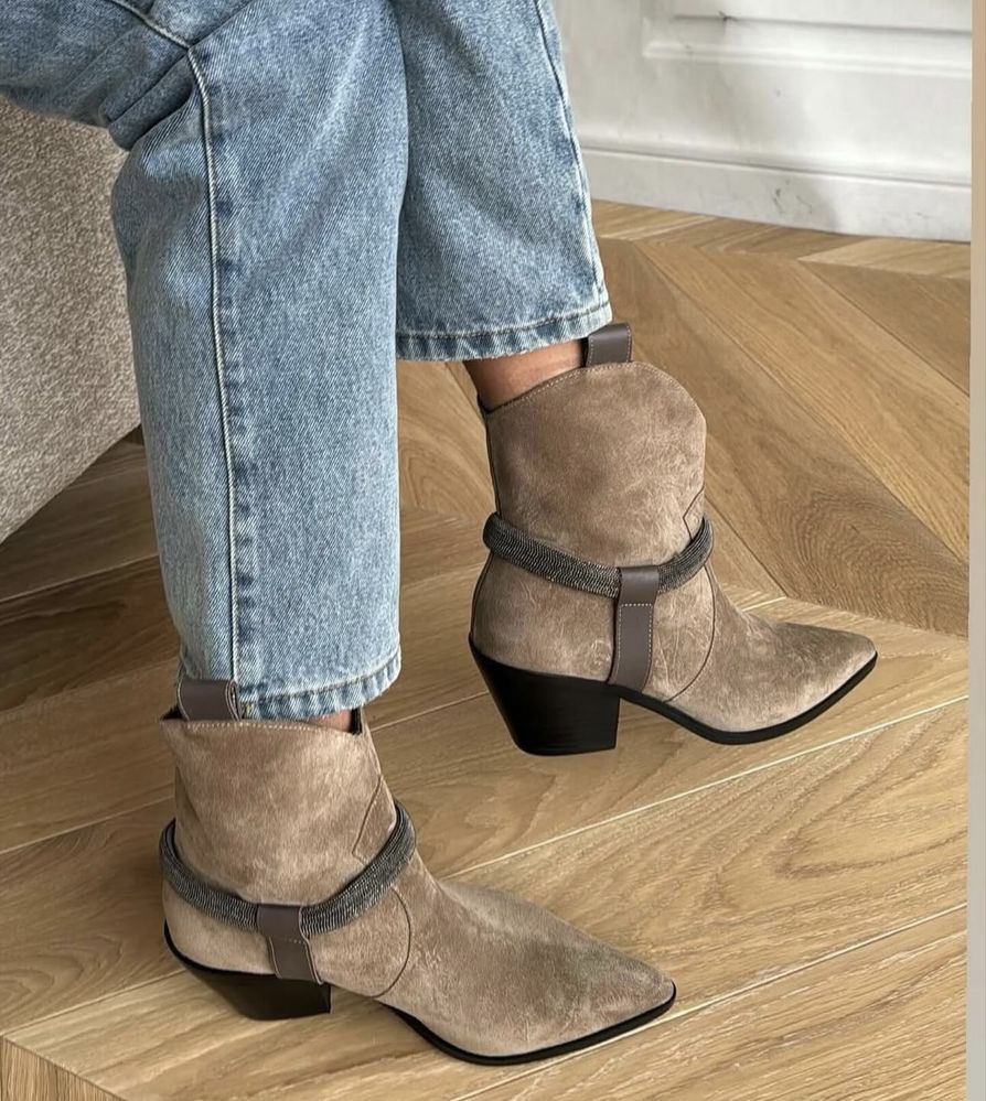 Brunello Cucinelli botki w bezu 39