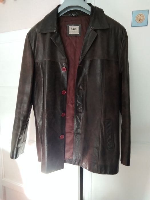 Casaco em pele, 52, castanho