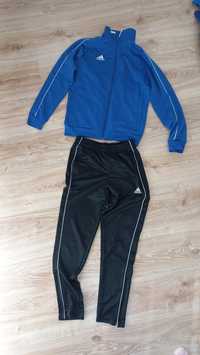 Komplet bluza i spodnie dres adidas 152  niebieska czarne