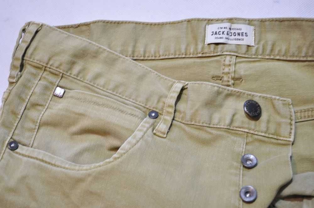 JACK&JONES 92cm 34 32 męskie spodnie rurki jeansowe stretch Anti Fit
