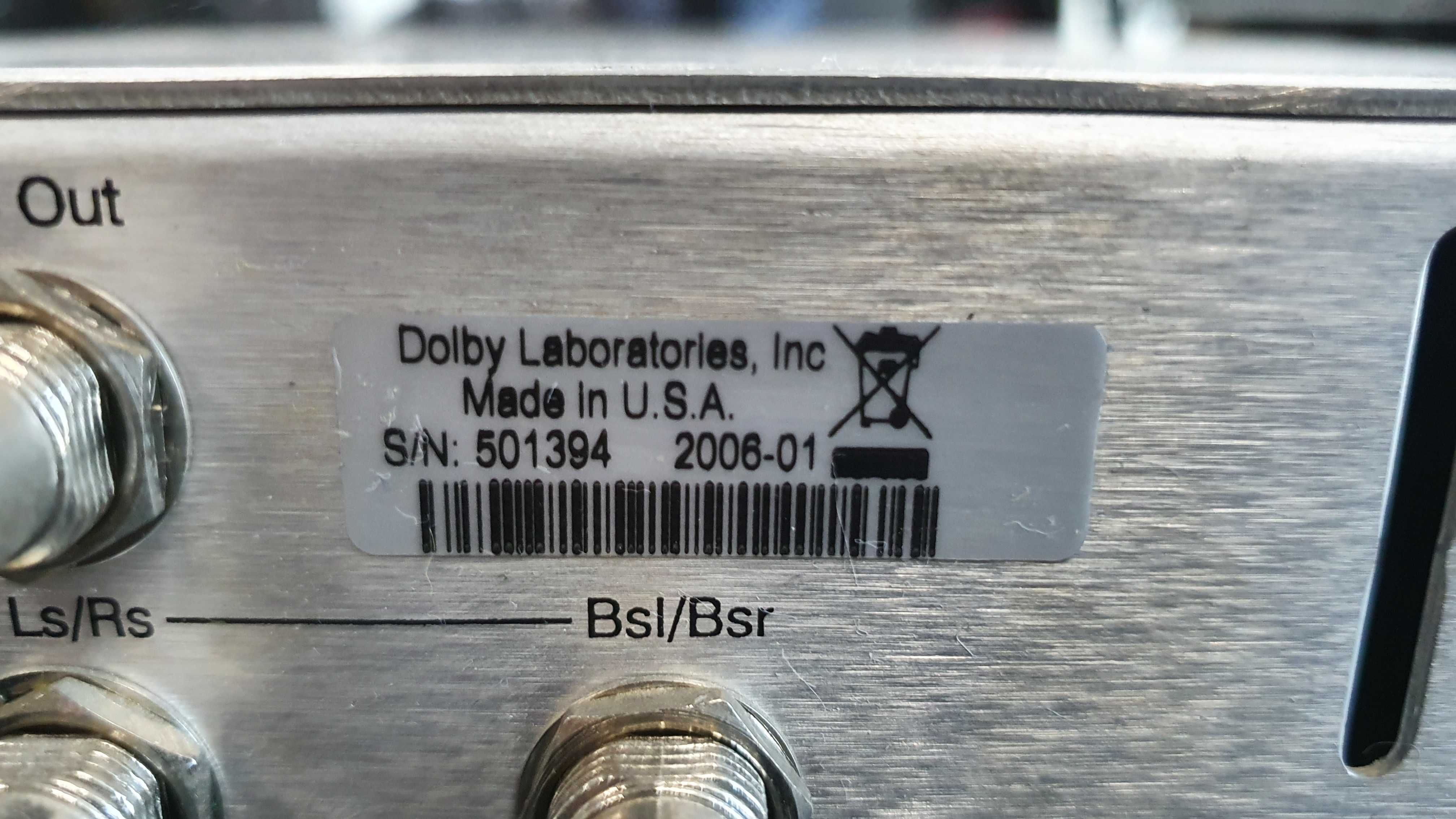 Dolby Digital Model DP564 Multichannel Audio Decoder