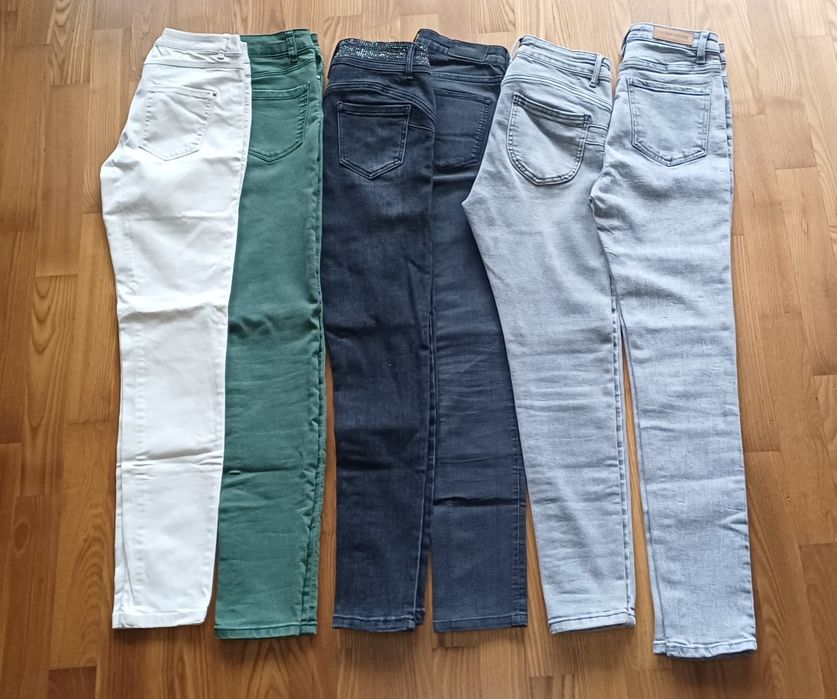 6x Spodnie rurki damskie xs/s