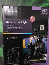 Lampa dekoracyjna małpa 33cm +żarówka LED - jak nowa.