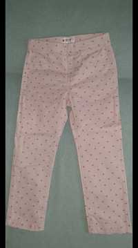 Spodnie legginsy różowe rurki dla dziewczynki 98/104