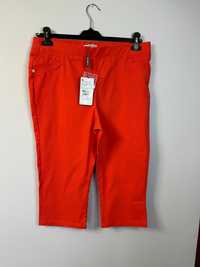 NOWE czerwone spodnie 3/4 włoskie premium PUNT ROMA roz L 44