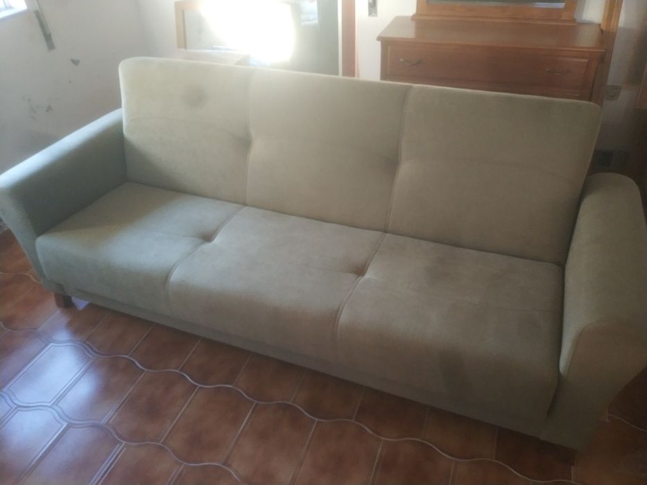 Sofa chaise e mesas de centro sala