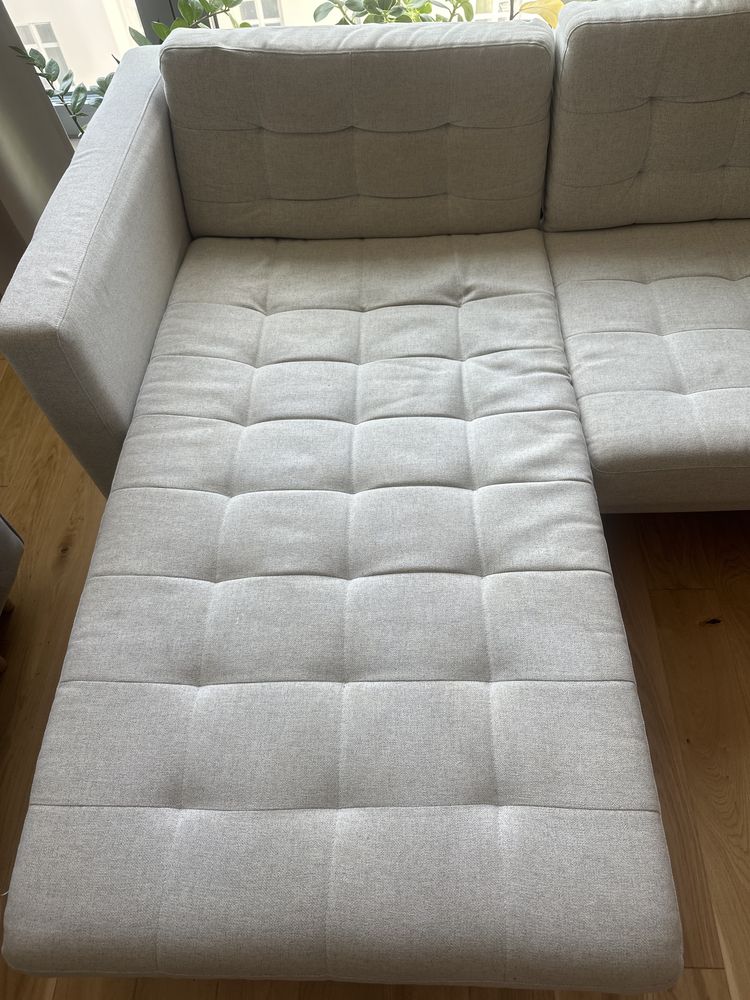 Sofa 3-os Narożnik IKEA LANDSKRONA z szezlongiem | Beżowa