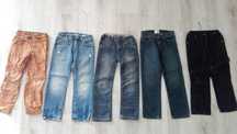 Mega paka 122, zestaw spodnie dres, jeans, ocieplane, koszulki, bluzki