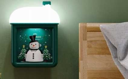 Lampka LED Snow House Śliczny Bałwan USB Świąteczna lampka nocna