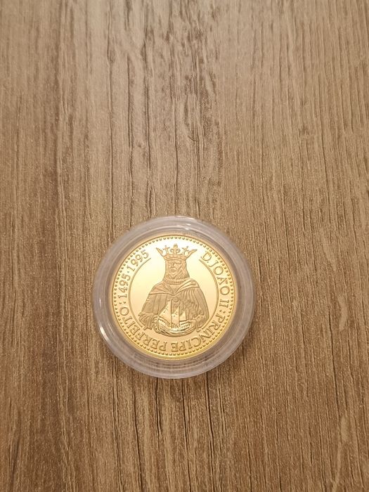 Moeda 200 escudos em ouro D. João II – Príncipe Perfeito