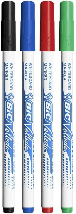 Bic Velleda Markery Do Tablic Suchościeralnych 4 Szt.