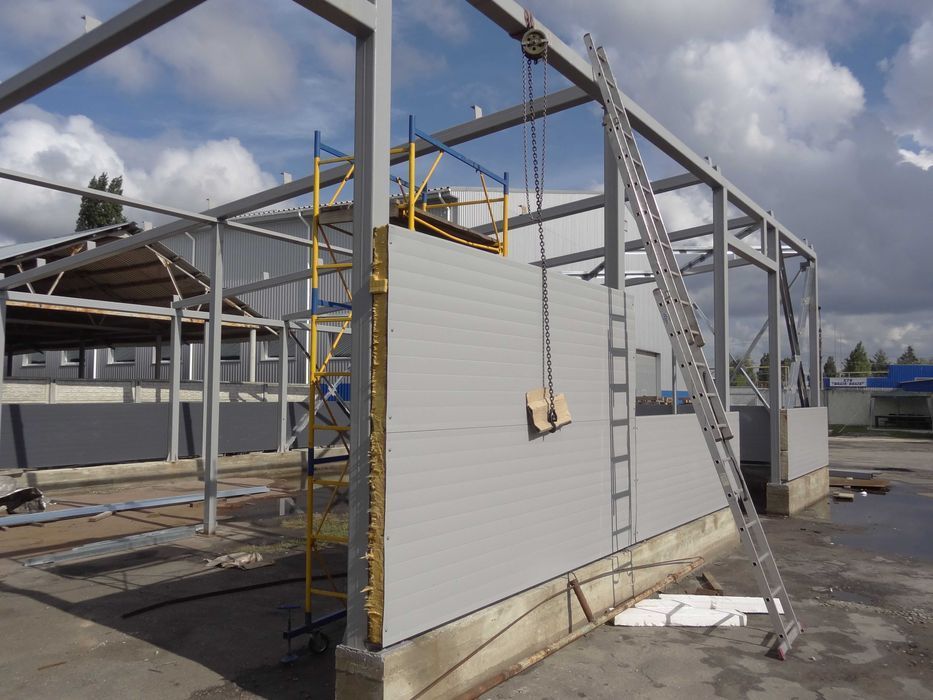 Швидкомонтовані будівлі: СТО, автомийки, приміщення, ангари.