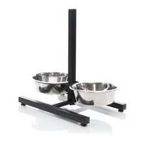 3 x Dog Double Bowl Rack with Bowls (XL)