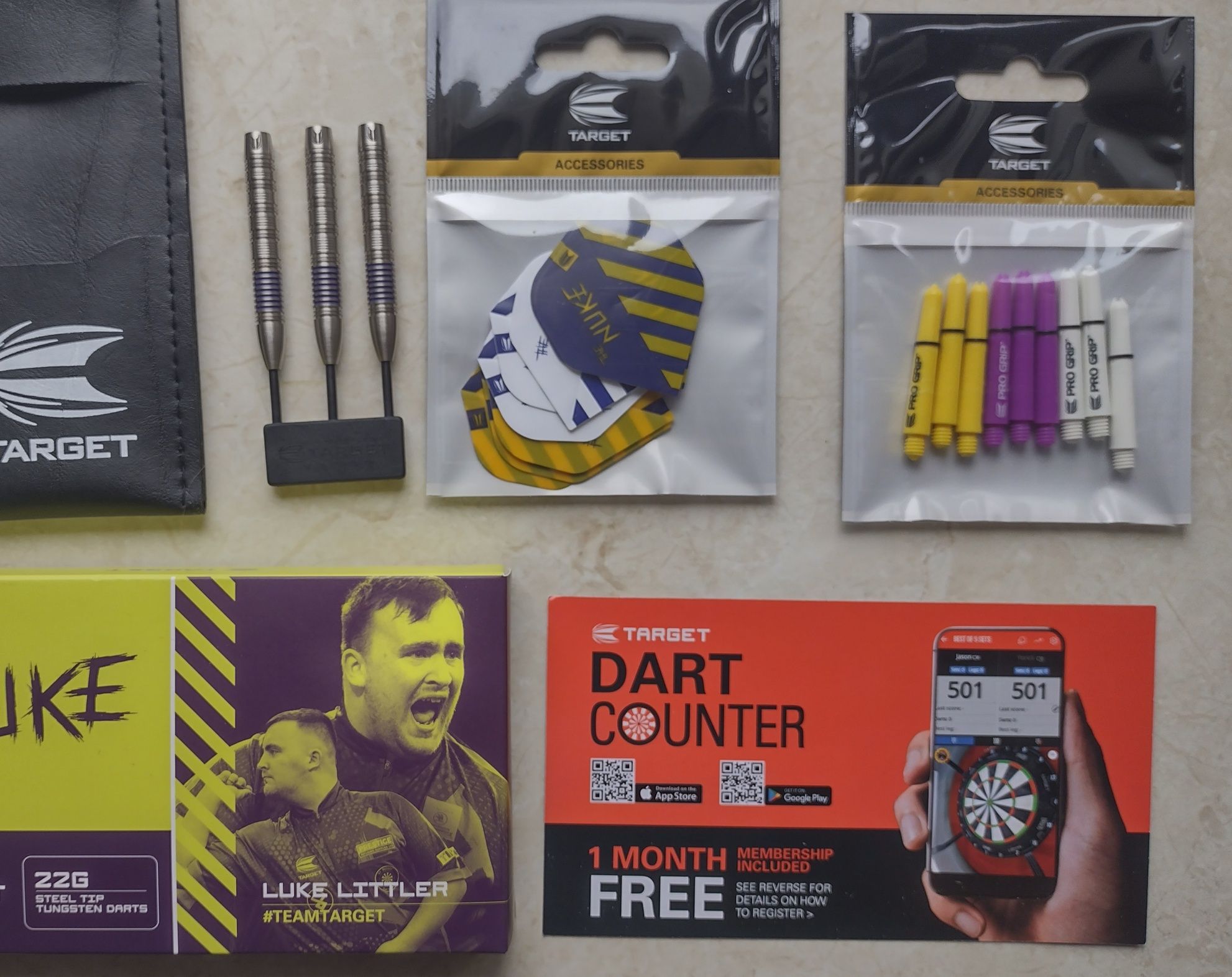 Luke Littler Target Darts 80% wolframu 22gr.  LOTKI DO DARTA ( STEEL)