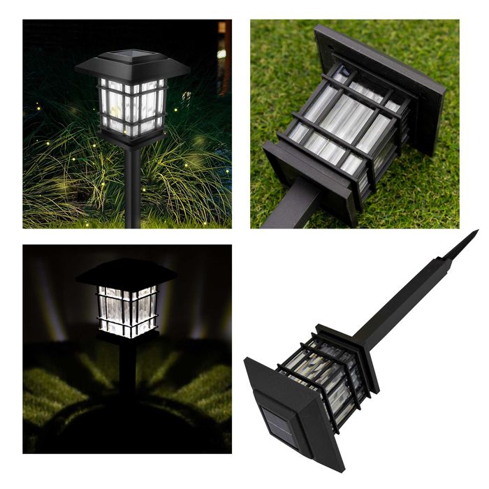 Lampa solarna ogrodowa LED - zestaw 4 sztuk lamp