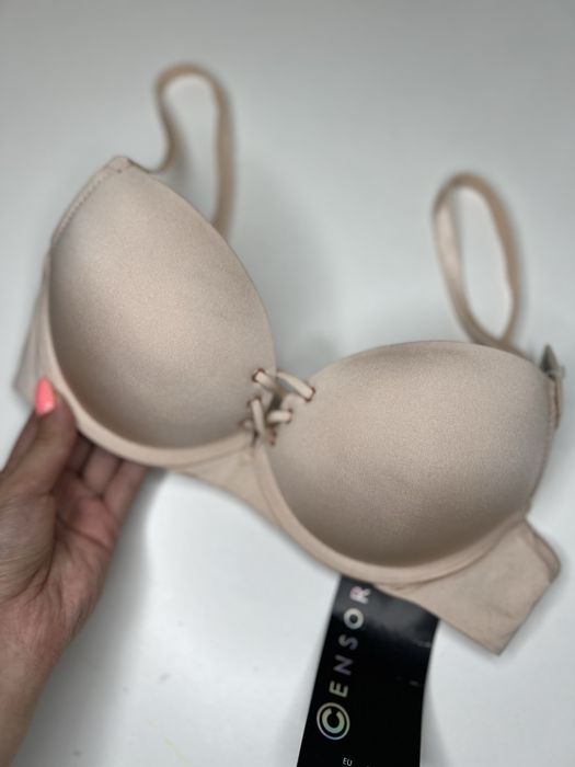 Бюстгальтер 70A бежевий бюст з пуш-ап білий бюстгальтер push up 70A