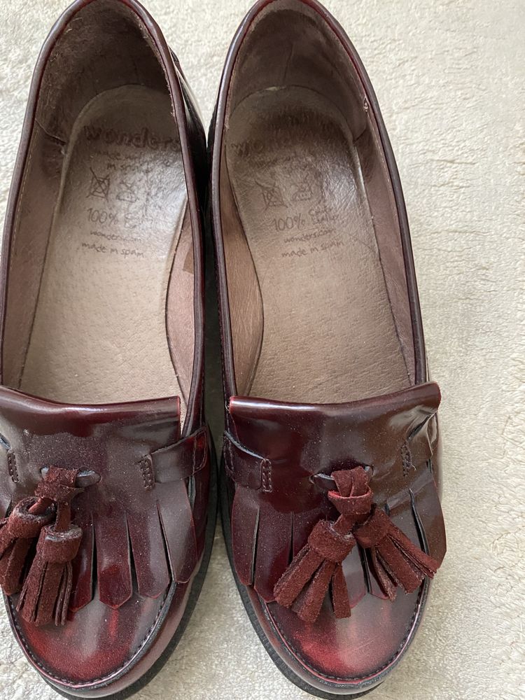 Sapato mocassins bordeaux