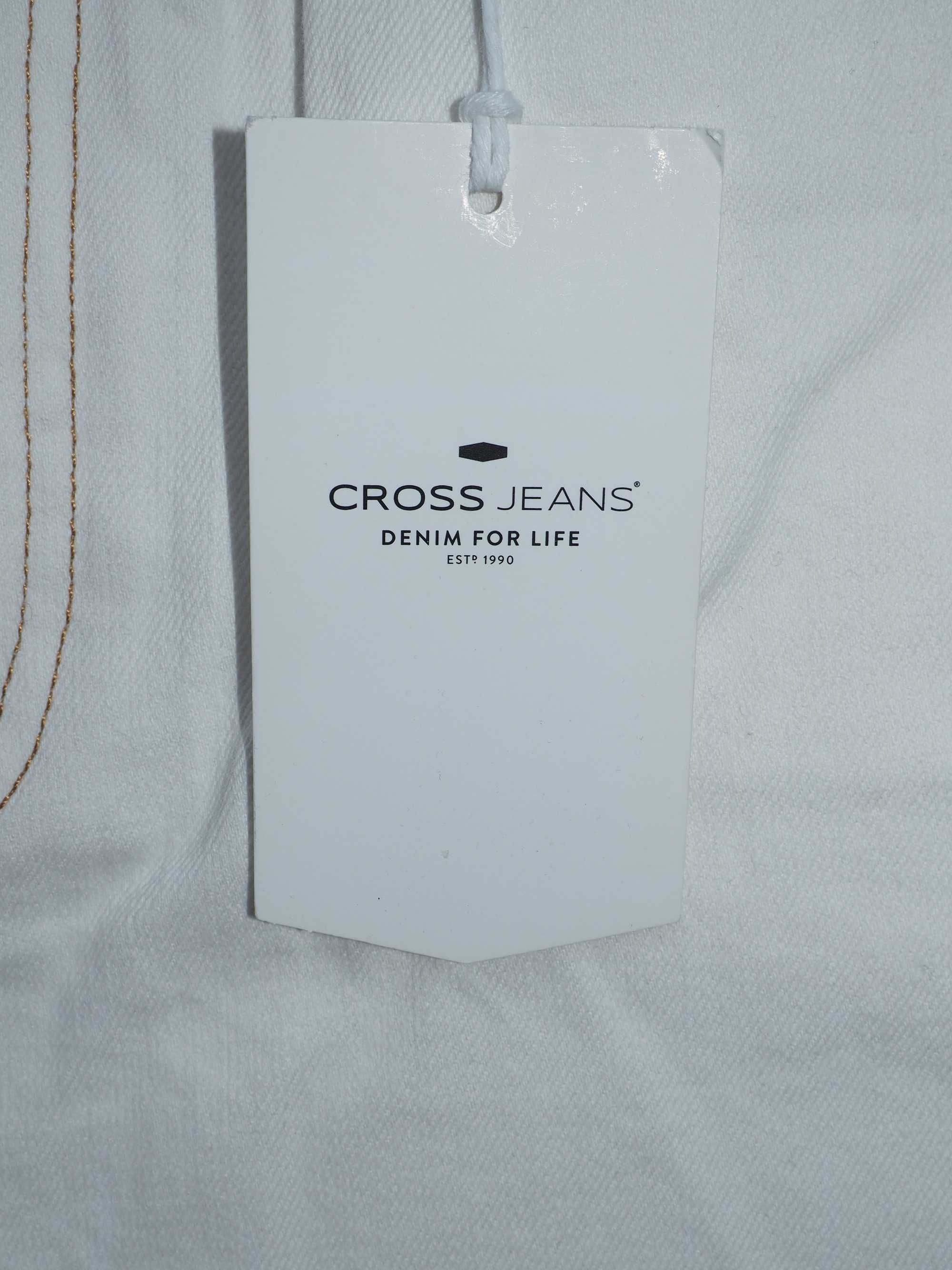 Cross jeans białe szorty damskie jeansowe 40 l
