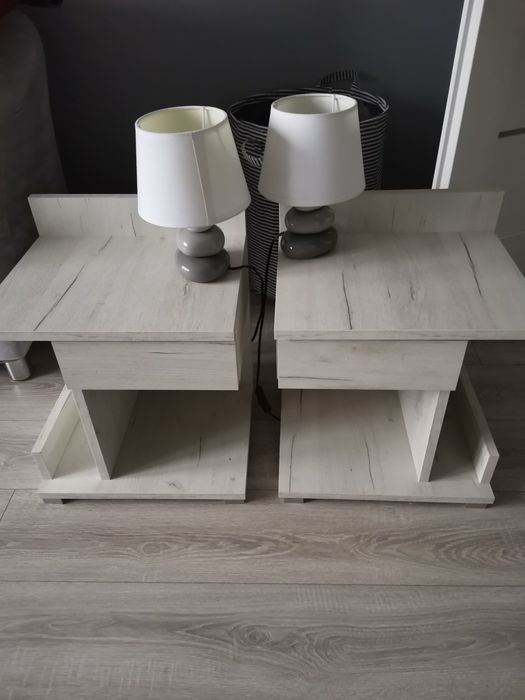 Stoliki nocne lampy 2szt. Dąb craft