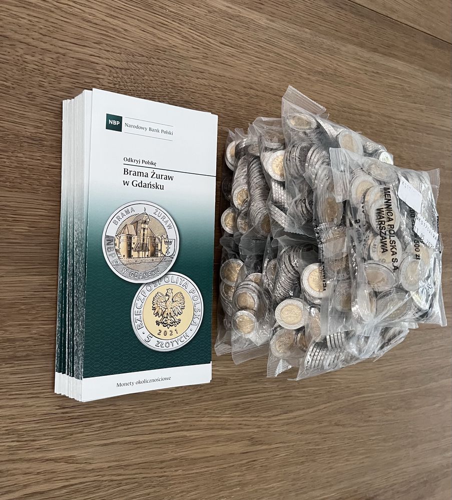 5zł Brama Żuraw w Gdańsku Woreczek 100szt