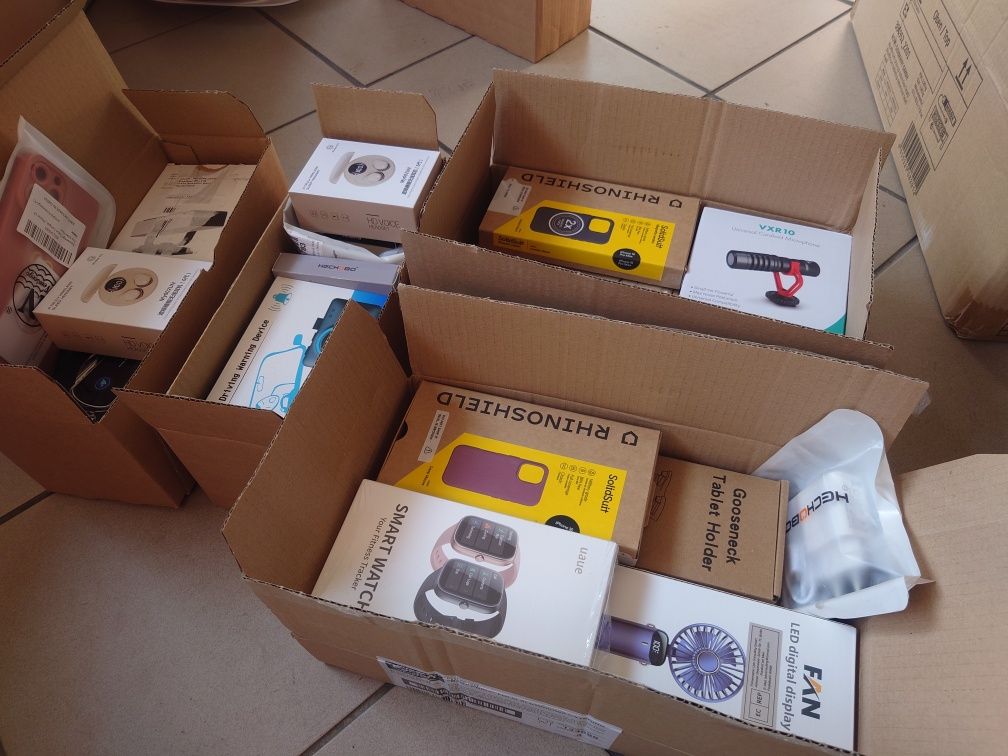 Zwroty Amazon BOX MIX Elektronika Akcesoria Gwarancja zarobku Kat. ABC