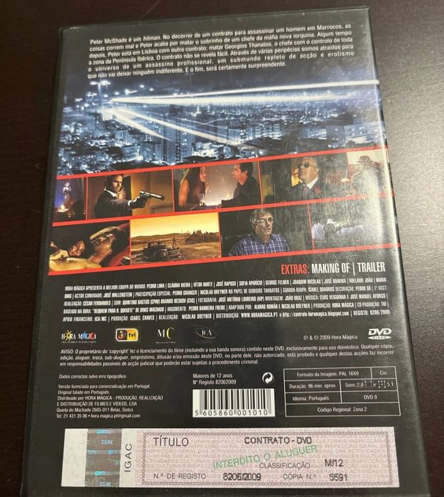 DVD o contrato.   .