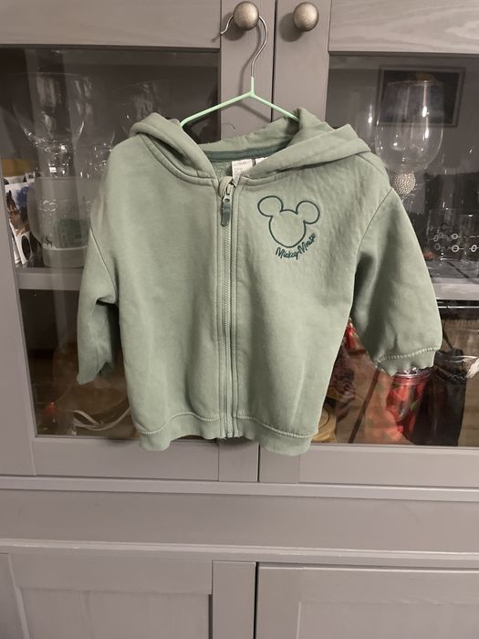 Bluza myszka miki rozpinana z kapturem niemowlęca h&m