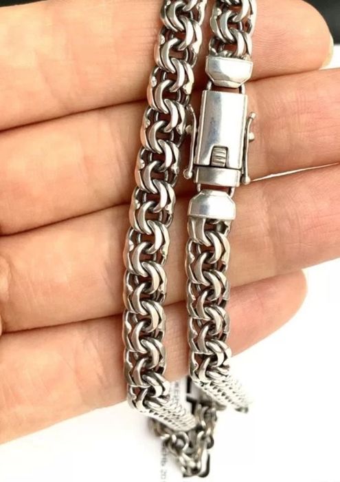 БИСМАРК Серебряная цепочка  Срібнийо ланцюжок 45-50грамм 925пр