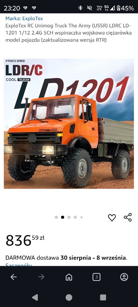 Model zdalnie sterowany ExploTex EC Unimog