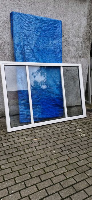 Okno PCV FIX nieotwierane stałe z demontażu 142x207.5cm białe