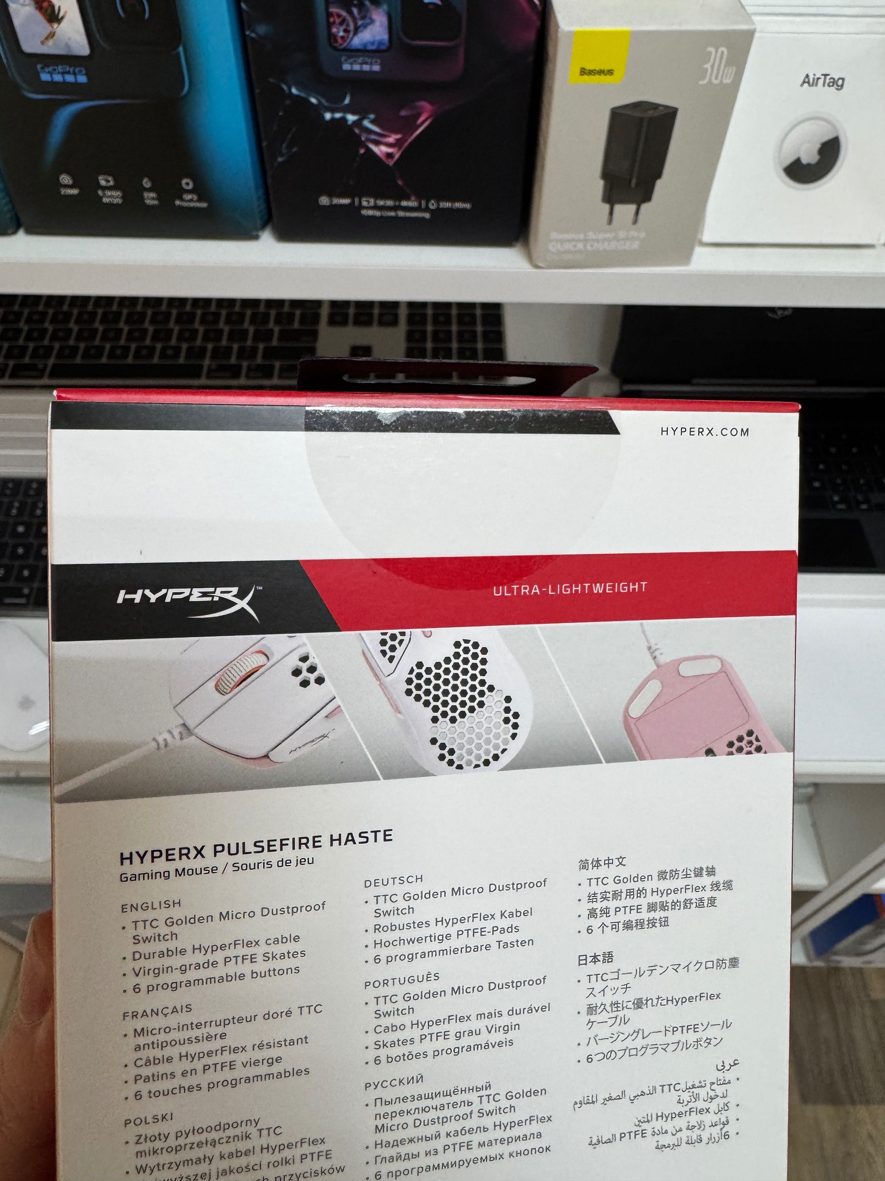 Мишка ігрова HyperX Pulsefire Haste USB White Pink HMSH1-A-WT 4P5E4AA