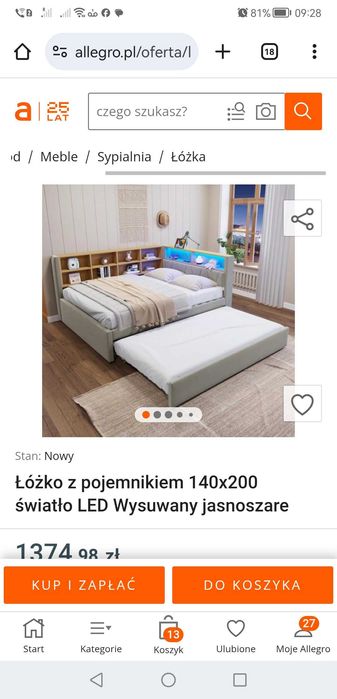 Łóżko młodzieżowe