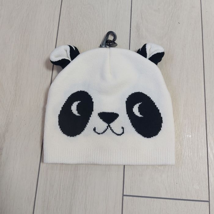 Шапка 2 роки шапочка детская 18-24 мес дитяча панда мишка