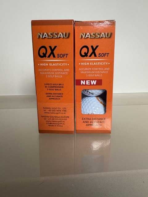 2 x 3 piłki golfowe NASSAU QX SOFT (białe)