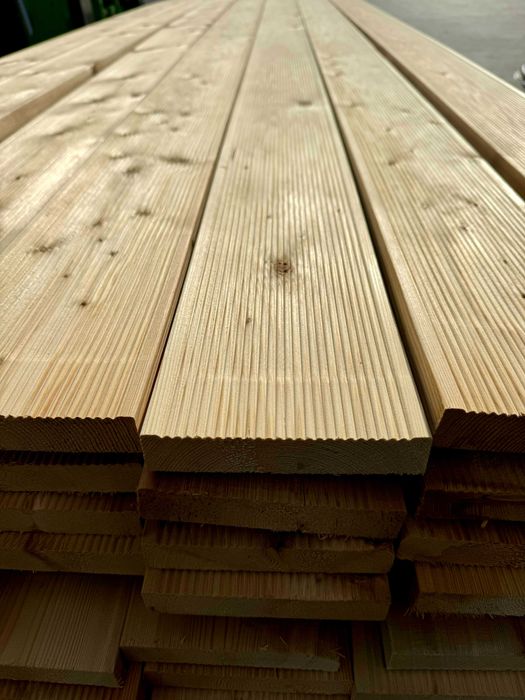 PROMOCJA Deska tarasowa modrzew syberyjski 28x146 Gładka/Ryflowana