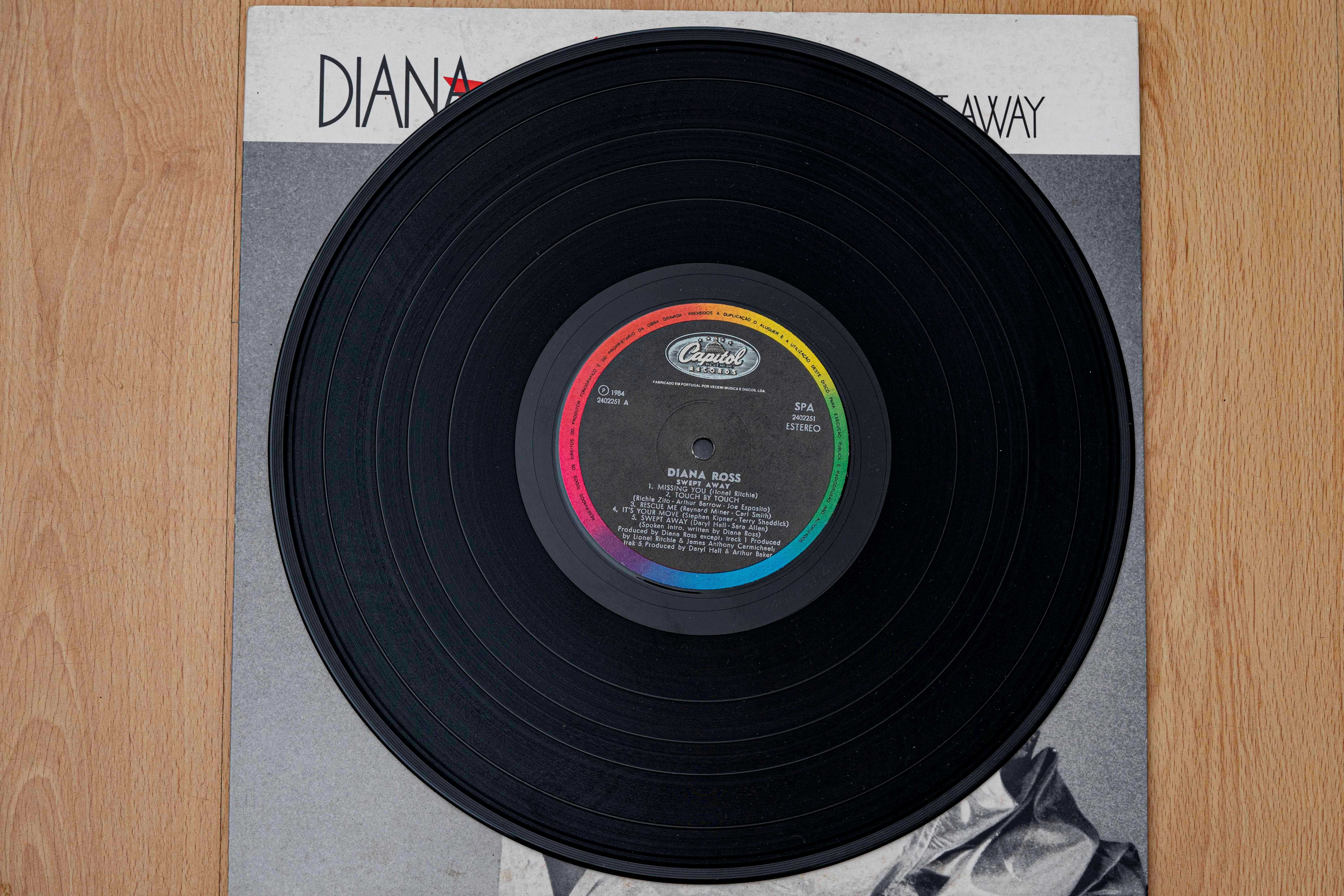 disco de vinil, Diana Ross,swept away