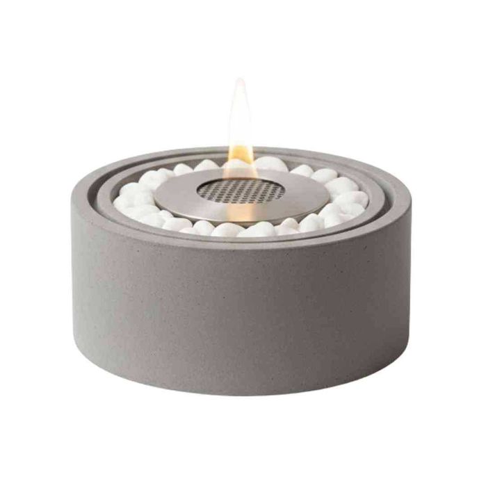 Biokominek wolnostojący z betonu na stół