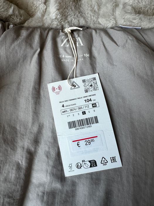 Шубка Zara Оригінал з Іспанії р.104 на 4 роки