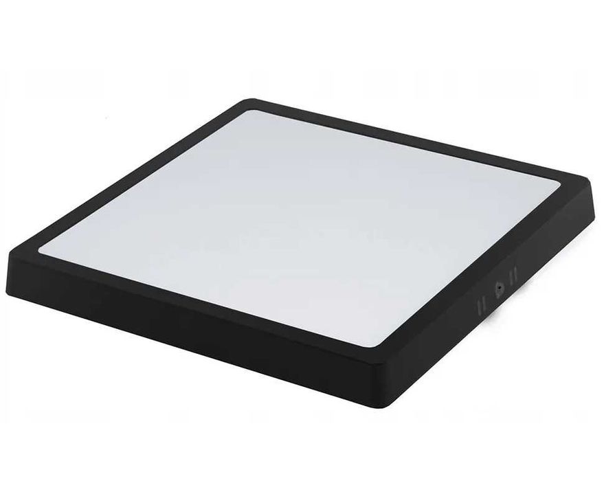 PLAFON led panel natynkowy 18 W niemrugający czarny sufitowy kwadrat
