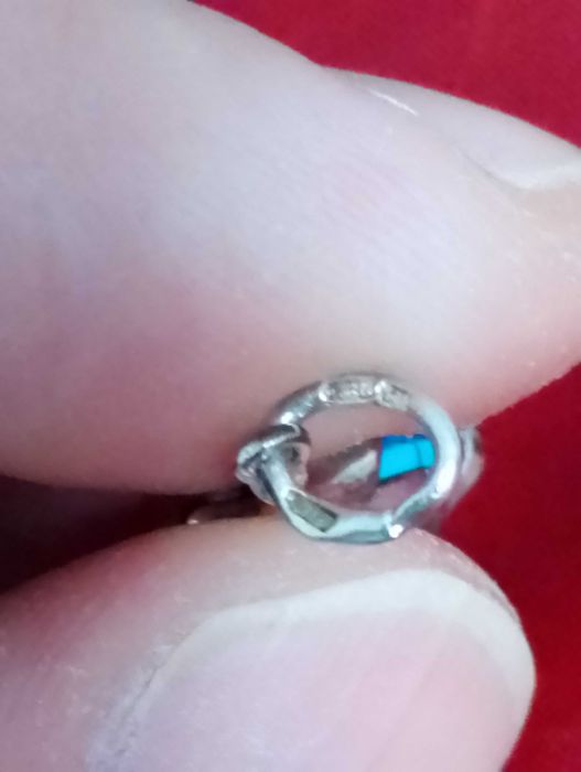 Кулон золото та срібло з бірюзою