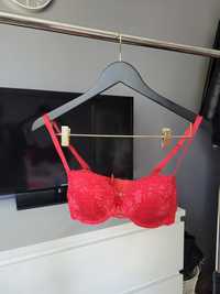 Czerwony stanik biustonosz bralette 75D h&m