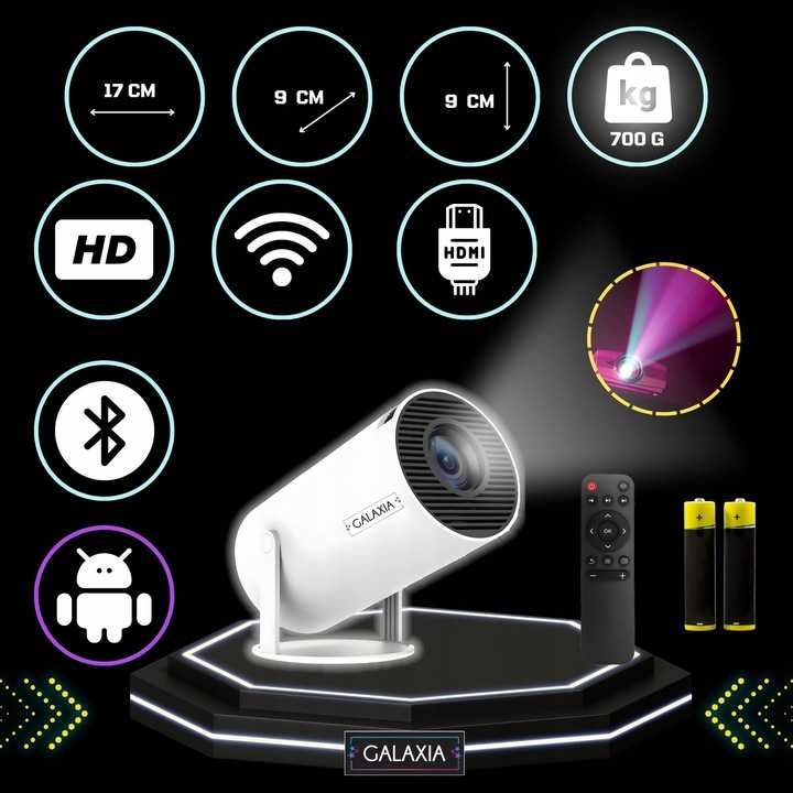 Projektor LED Rzutnik Mini Przenośny Android Wifi FULL HD Smart TV
