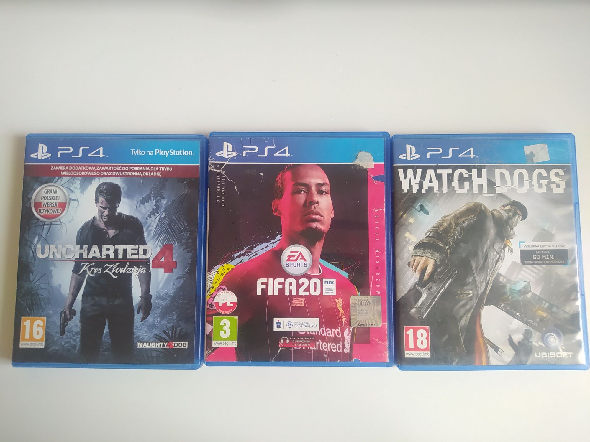 Gry na PS4: Uncharted 4, Watch Dogs i FIFA 20