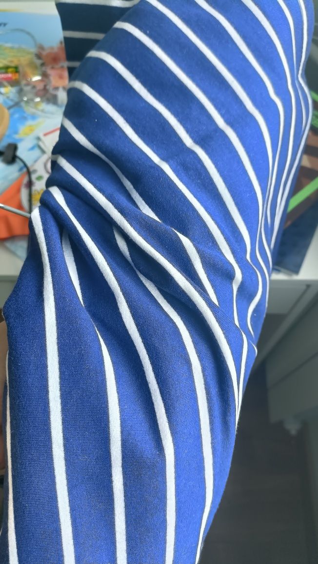 Spódnica dzianinowe w biało niebieskie paski r.xl na gumie sportowa