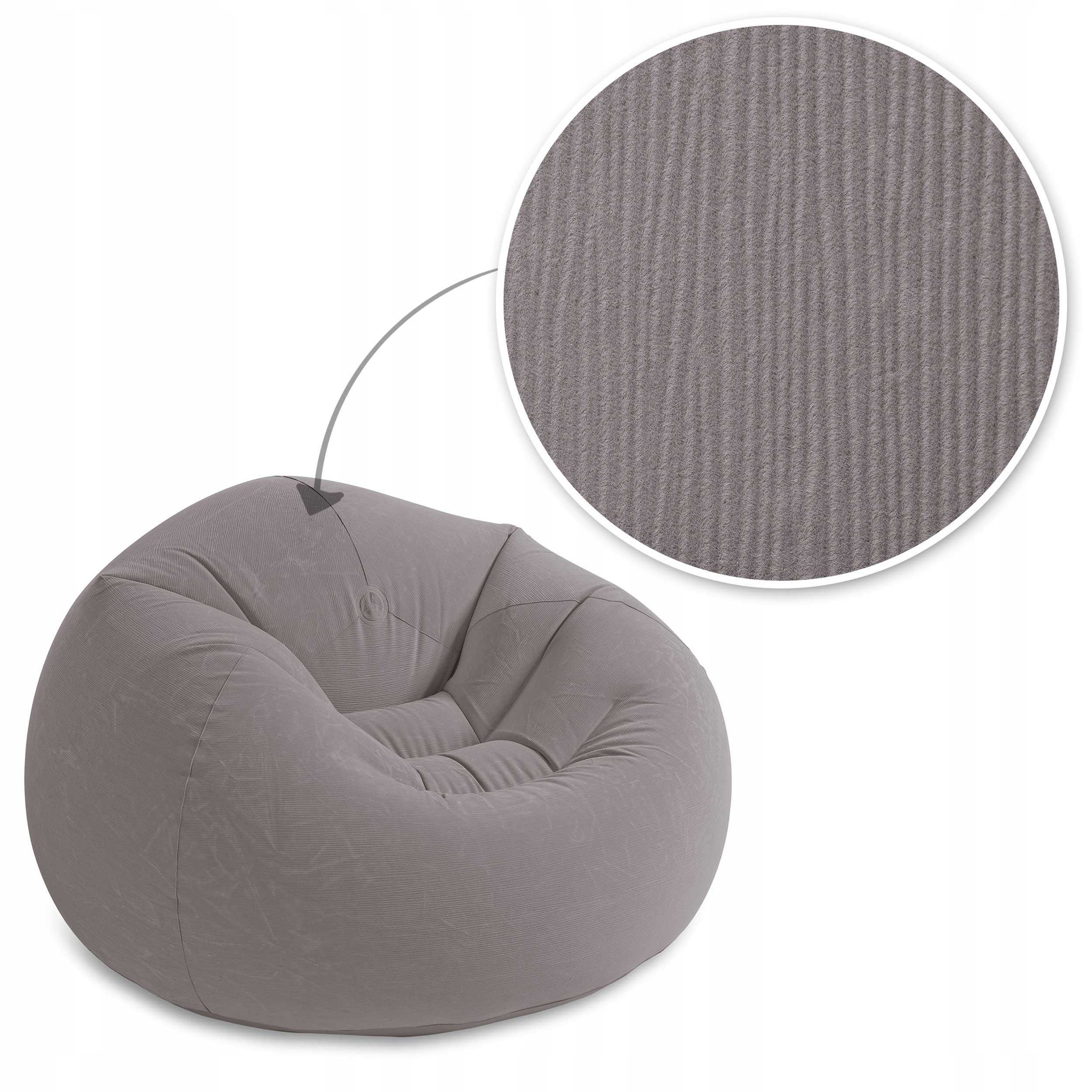 Pufa worek Intex szary
