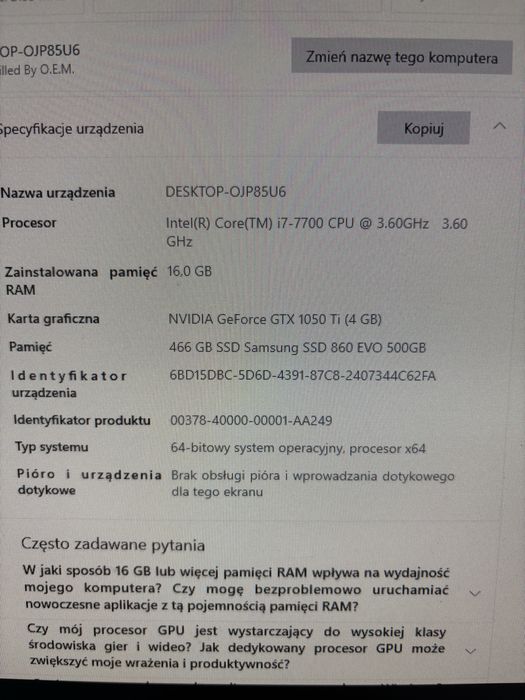 Kumputer stacjonarny z monitorem gratis