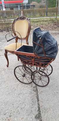 Stary Wózek dla lalek Antyk