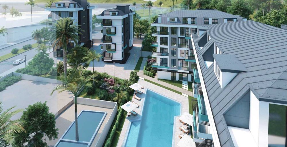 Квартира в современном комплексе в центре Алании пляж Клеопатра Турция